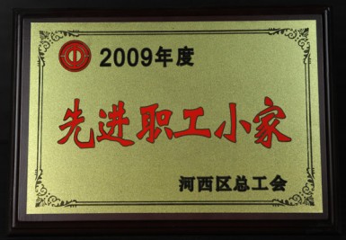 2009年度 先進(jìn)職工小家獎(jiǎng)牌