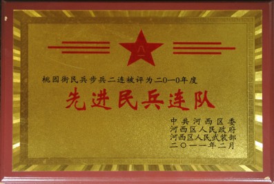 2010年度 “先進(jìn)民兵連隊(duì)”獎牌